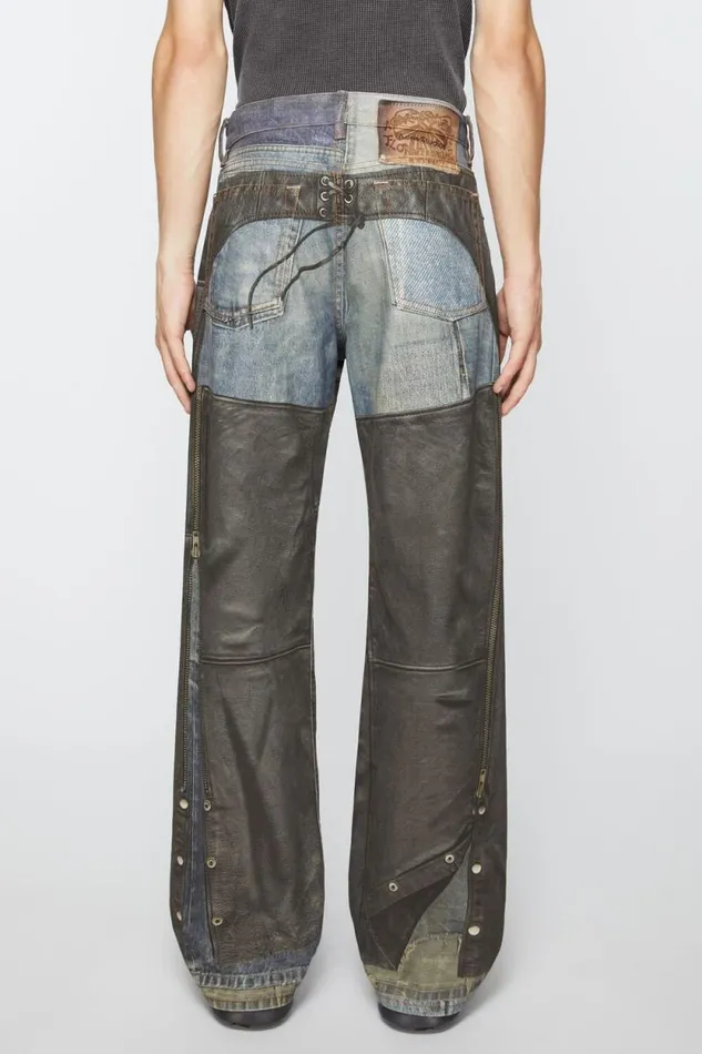 Acne Studios Printed Trousers Blueblack Men Jeans Acne Studios Printed Trousers Blueblack Men Jeans