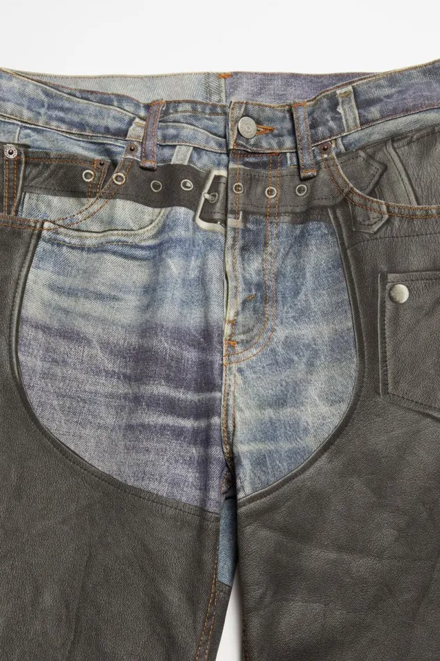 Acne Studios Printed Trousers Blueblack Men Jeans Acne Studios Printed Trousers Blueblack Men Jeans