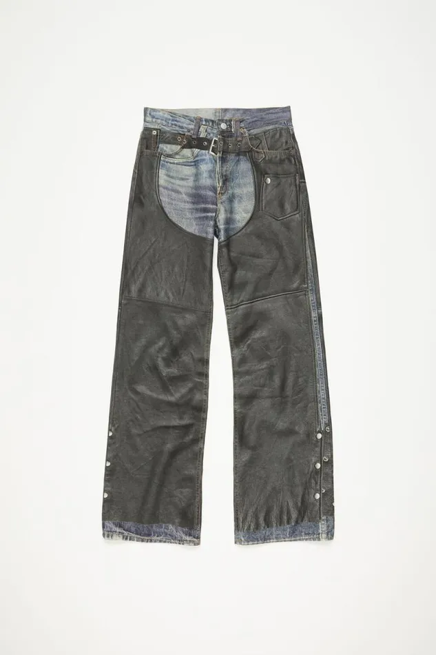 Acne Studios Printed Trousers Blueblack Men Jeans Acne Studios Printed Trousers Blueblack Men Jeans