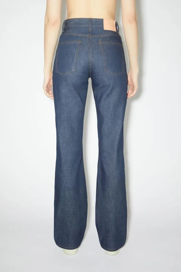 Acne Studios Regular Fit Jeans 8211 1977 Indigo Blue Women Jeans