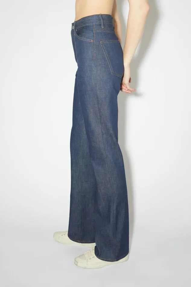 Acne Studios Regular Fit Jeans 8211 1977 Indigo Blue Women Jeans
