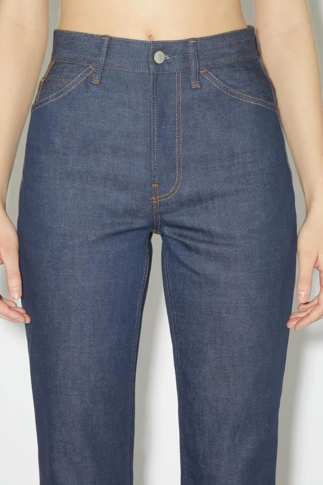 Acne Studios Regular Fit Jeans 8211 1977 Indigo Blue Women Jeans