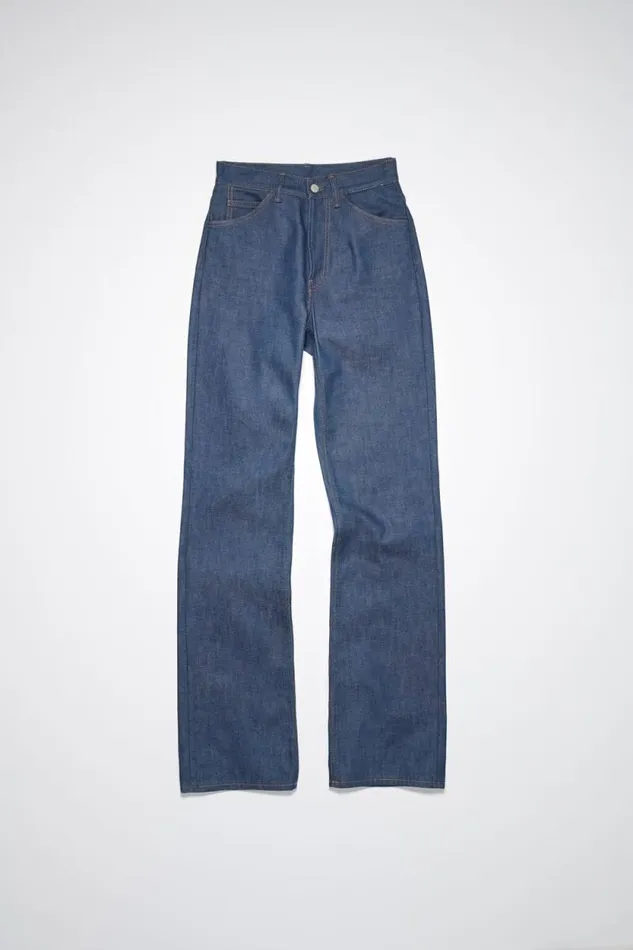 Acne Studios Regular Fit Jeans 8211 1977 Indigo Blue Women Jeans