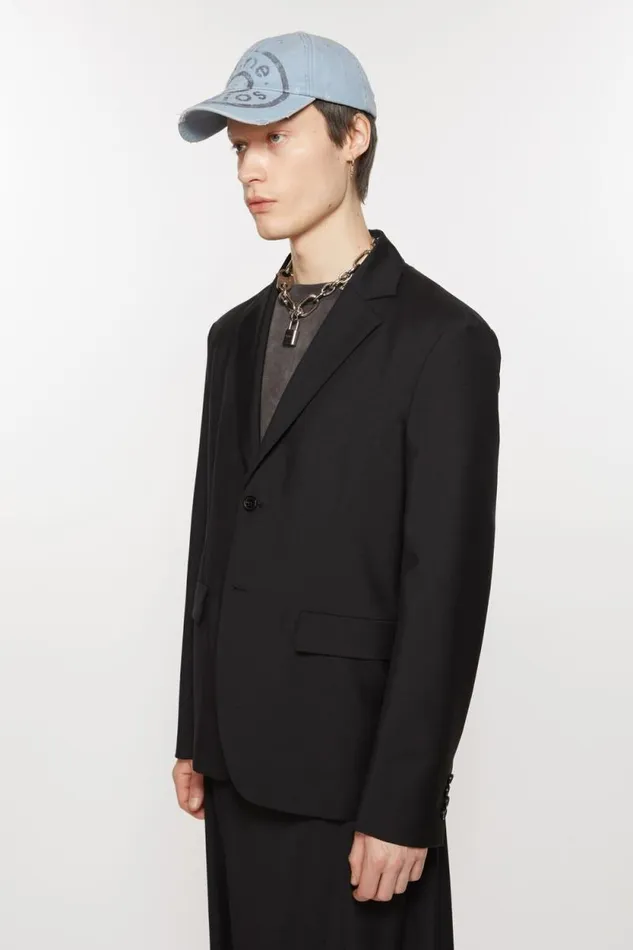 Acne Studios Regular Fit Suit Jacket Black Men Suit Jackets Acne Studios Regular Fit Suit Jacket Black Men Suit Jackets