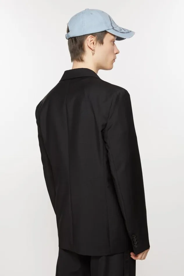 Acne Studios Regular Fit Suit Jacket Black Men Suit Jackets Acne Studios Regular Fit Suit Jacket Black Men Suit Jackets