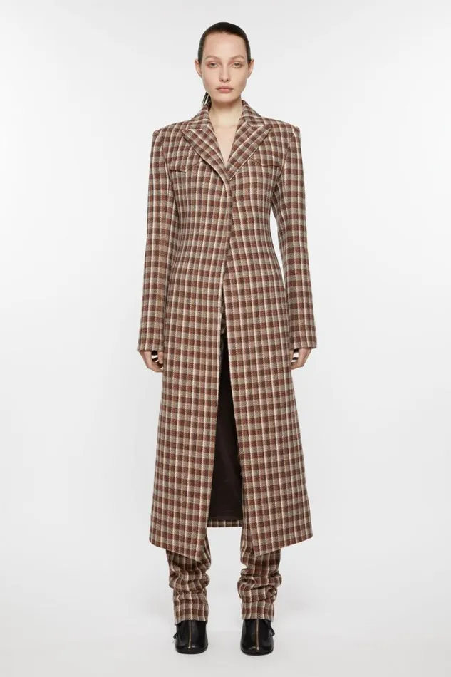 Acne Studios Singlebreasted Coat Beigebrown Women Outerwear