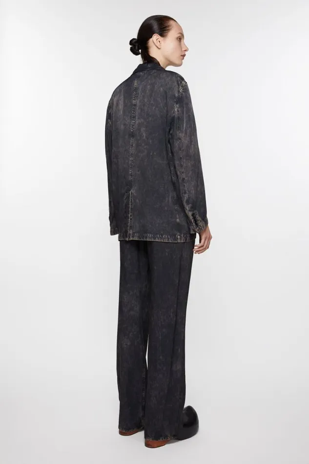 Acne Studios Single Breasted Jacket Blackbeige Women Suit Jackets Acne Studios Single Breasted Jacket Blackbeige Women Suit Jackets