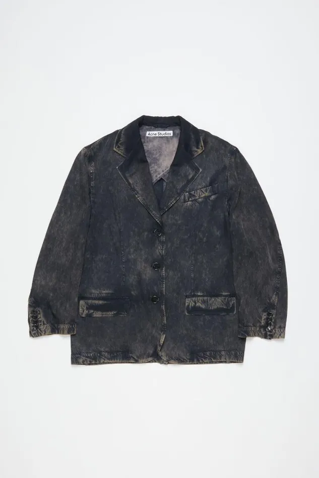 Acne Studios Single Breasted Jacket Blackbeige Women Suit Jackets Acne Studios Single Breasted Jacket Blackbeige Women Suit Jackets