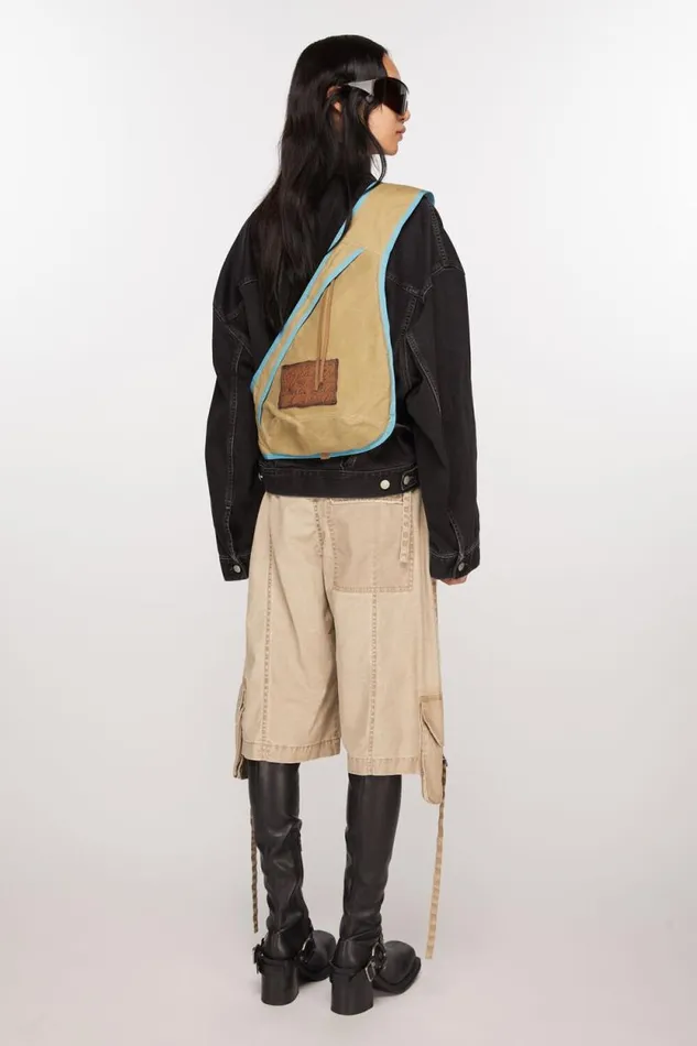 Acne Studios Sling Backpack Beigeblue Women Bags Acne Studios Sling Backpack Beigeblue Women Bags