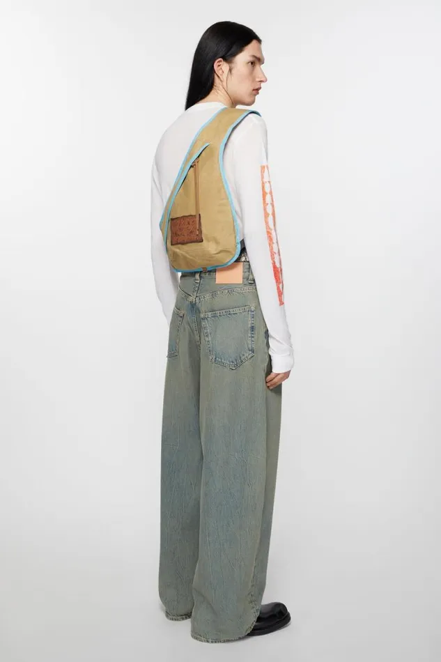 Acne Studios Sling Backpack Beigeblue Women Bags Acne Studios Sling Backpack Beigeblue Women Bags