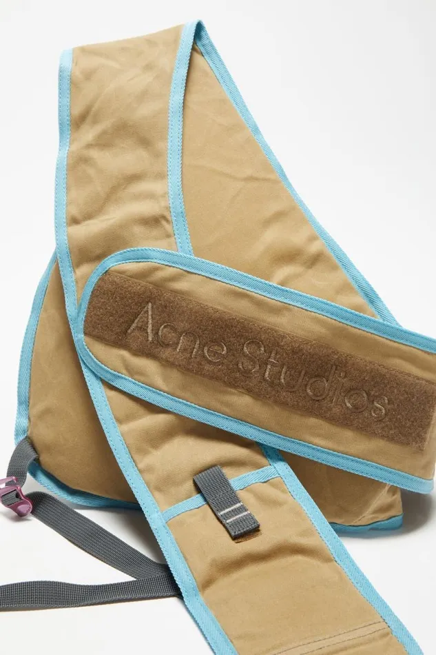Acne Studios Sling Backpack Beigeblue Women Bags Acne Studios Sling Backpack Beigeblue Women Bags