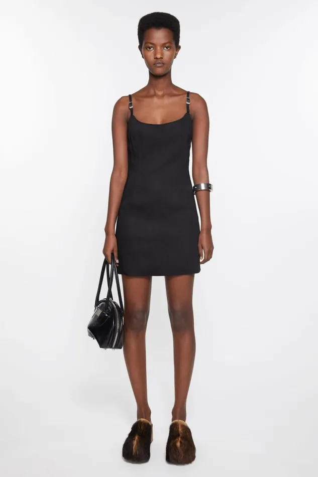 Acne Studios Strap Dress Black Women Dresses
