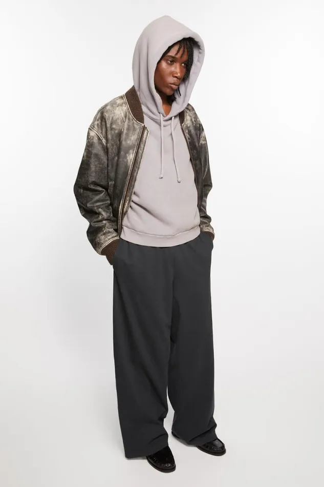 Acne Studios Sweatpant Logo Stamp Black Men Trousers