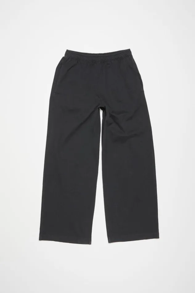 Acne Studios Sweatpant Logo Stamp Black Men Trousers