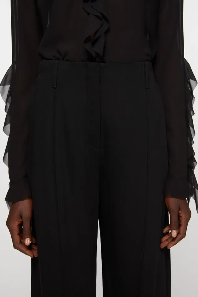 Acne Studios Tailored Wool Blend Trousers Black Women Trousers Acne Studios Tailored Wool Blend Trousers Black Women Trousers