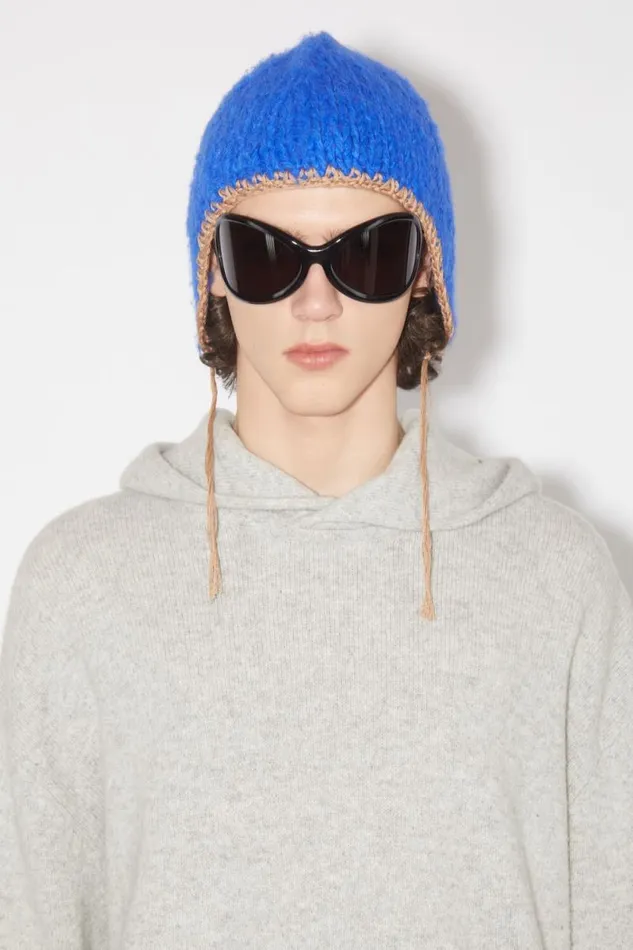Acne Studios Wool Cashmere Hoodie Light Grey Melange Men Knitwear