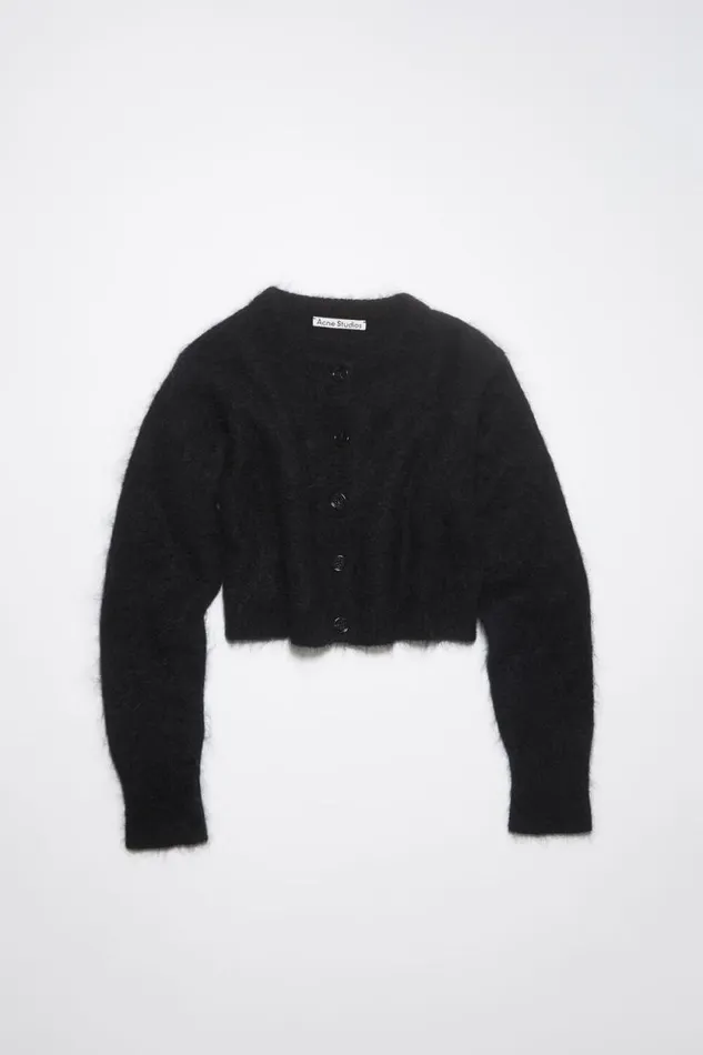 Acne Studios Wool Mohair Cardigan Black Women Knitwear Acne Studios Wool Mohair Cardigan Black Women Knitwear