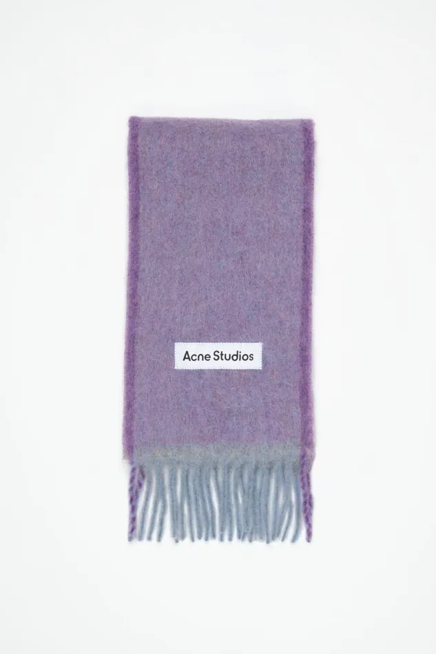 Acne Studios Wool Mohair Scarf 8211 Narrow Lavender Purple Women Scarves