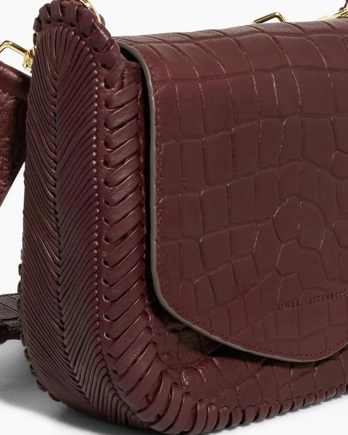 Aimee Kestenberg Crossbody Bags Women All For Love Saddle Crossbody True Plum Croco