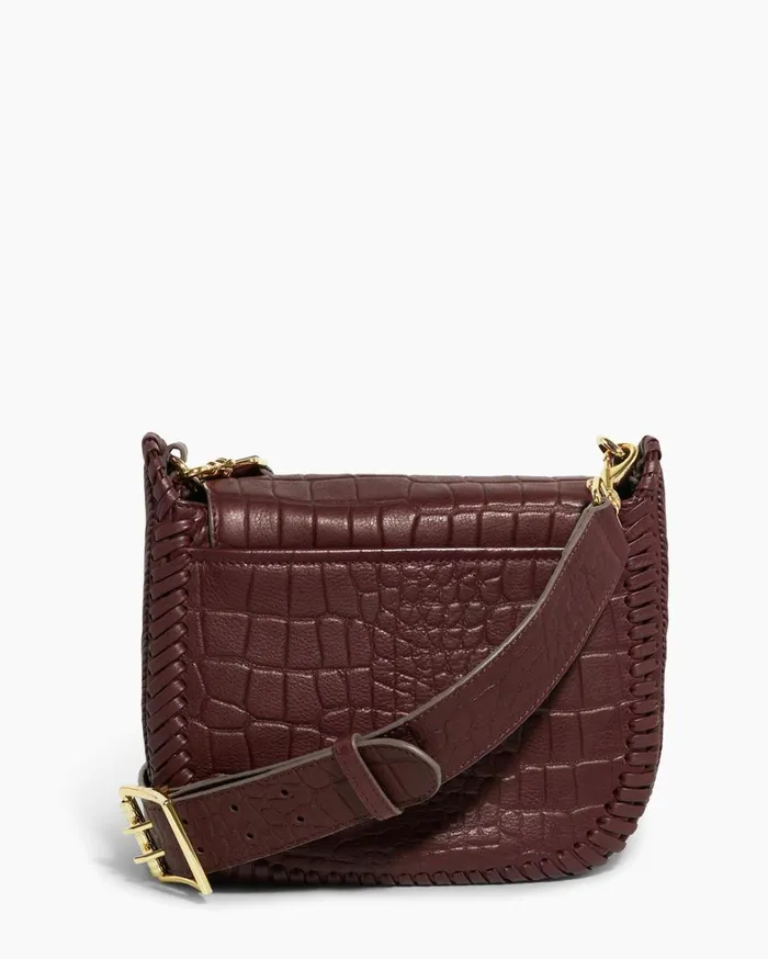 Aimee Kestenberg Crossbody Bags Women All For Love Saddle Crossbody True Plum Croco