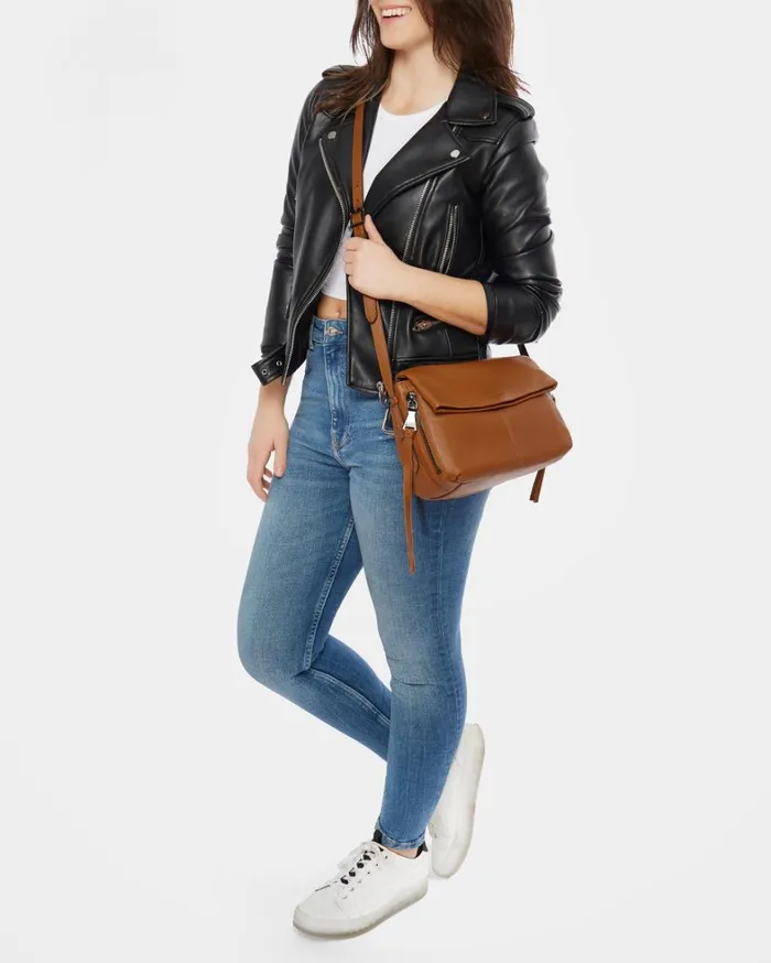 Aimee Kestenberg Crossbody Bags Women Bali Crossbody Chestnut With Gunmetal