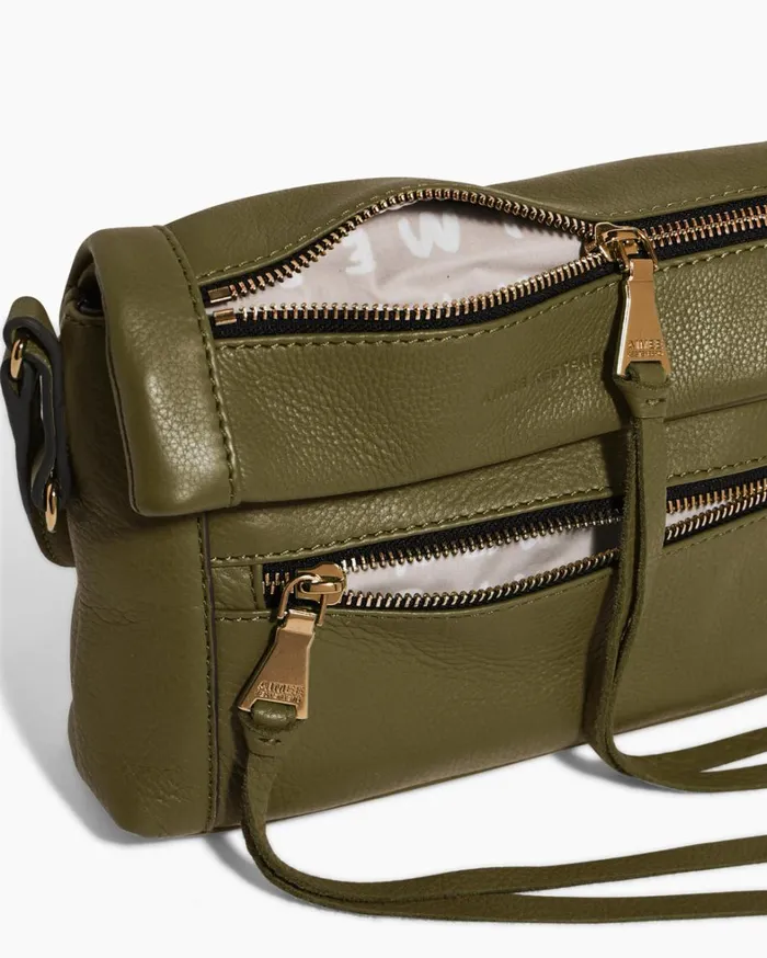 Aimee Kestenberg Crossbody Bags Women Crosstown Double Entry Crossbody Kelp