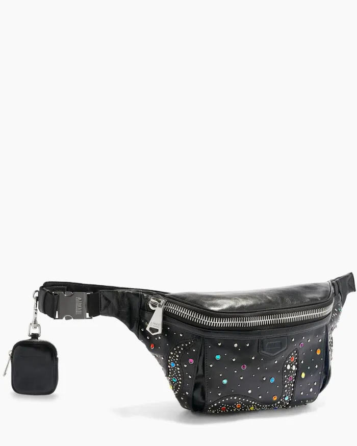 Aimee Kestenberg Crossbody Bags Women Outta Here Novelty Large Sling Black Snake Studs