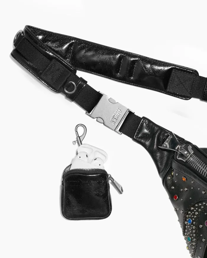 Aimee Kestenberg Crossbody Bags Women Outta Here Novelty Large Sling Black Snake Studs