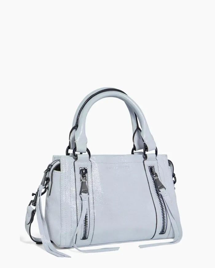Aimee Kestenberg Satchels Women Zip Me Up Novelty Mini Satchel Mystic Metallic Blue