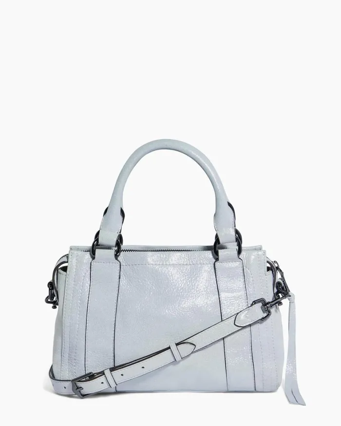 Aimee Kestenberg Satchels Women Zip Me Up Novelty Mini Satchel Mystic Metallic Blue