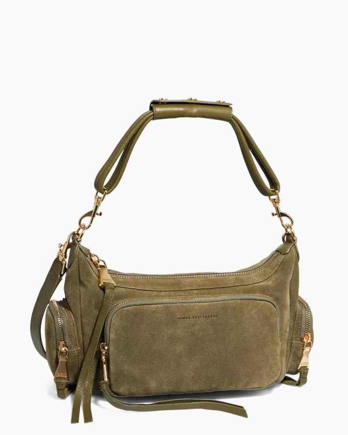 Aimee Kestenberg Shoulder Bags Women Away We Go Convertible Shoulder Kelp Suede
