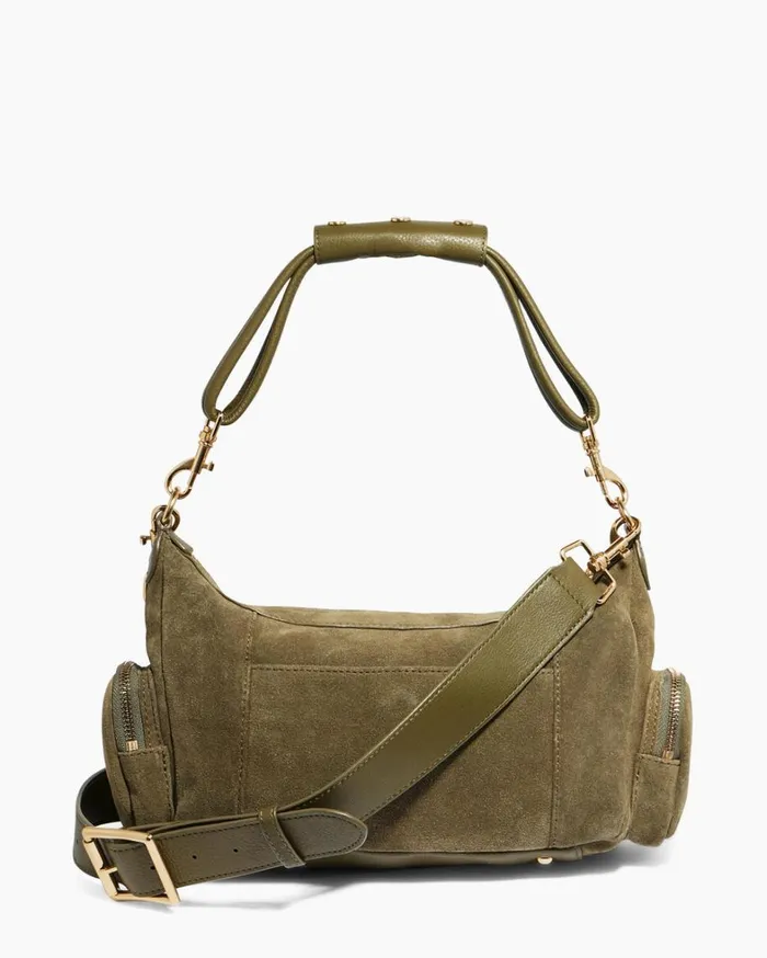 Aimee Kestenberg Shoulder Bags Women Away We Go Convertible Shoulder Kelp Suede