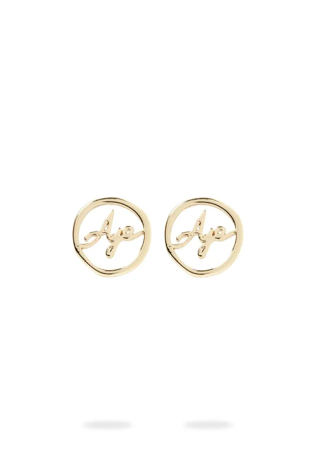 Aje Signature Round Stud Gold Women Aje Jewelry