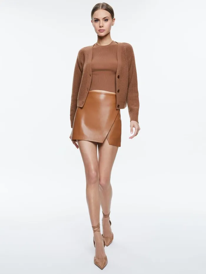 Alice Olivia JANNIE CARDIGAN Camel Women Sweaters