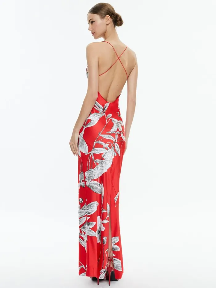 Alice Olivia PALOMA CAMI MAXI SLIP DRESS Drifting By Women Dresses