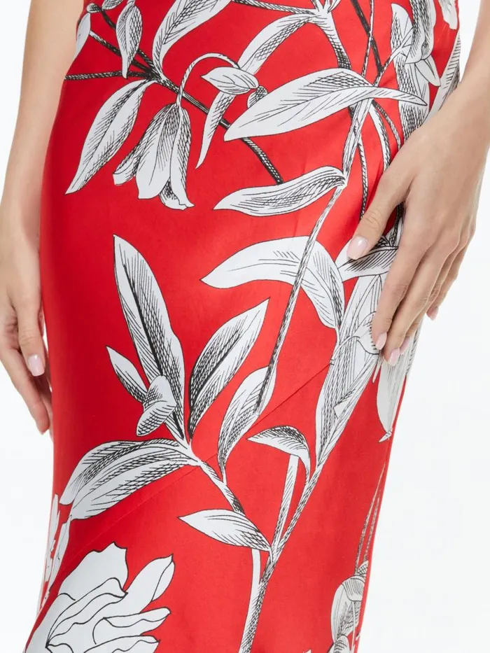 Alice Olivia PALOMA CAMI MAXI SLIP DRESS Drifting By Women Dresses