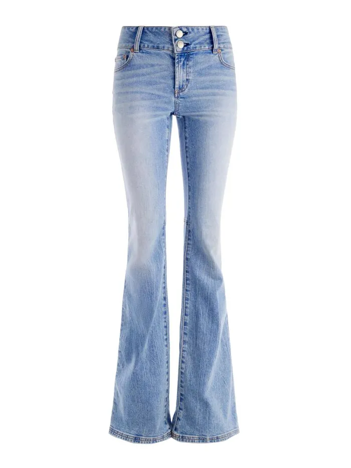 Alice Olivia STACEY LOW RISE BELL BOTTOM JEAN Bay Blue Women Jeans