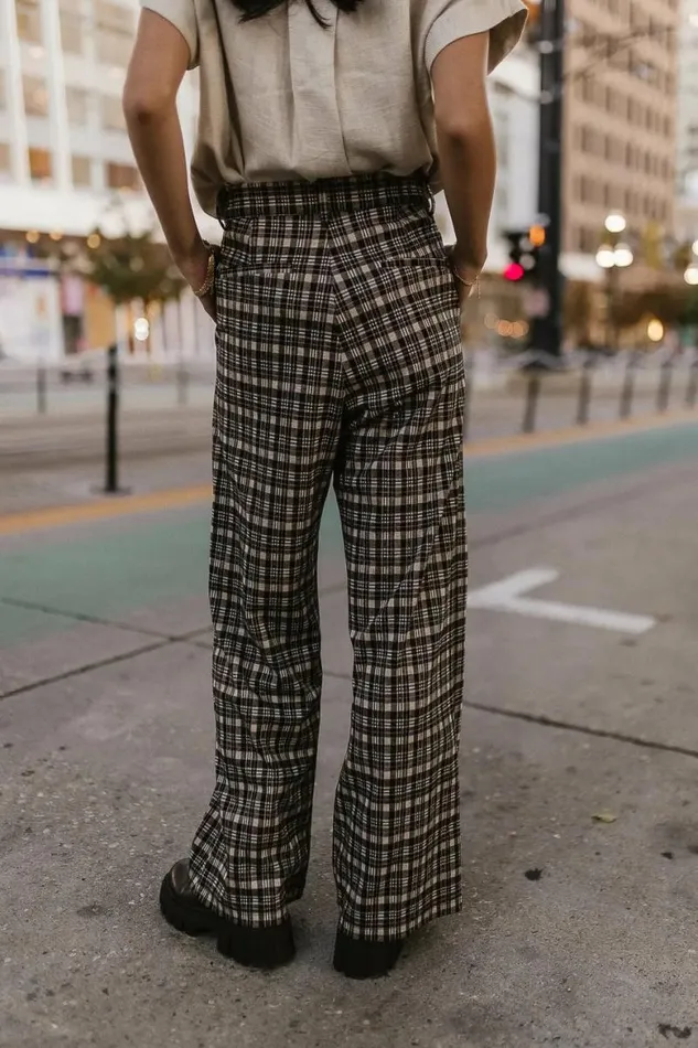 Allie Plaid Pants Black Women Bohme Pants