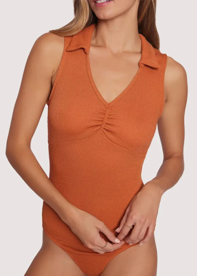 Amber Waves Bodysuit Burntorange Women Lost Wander Tops