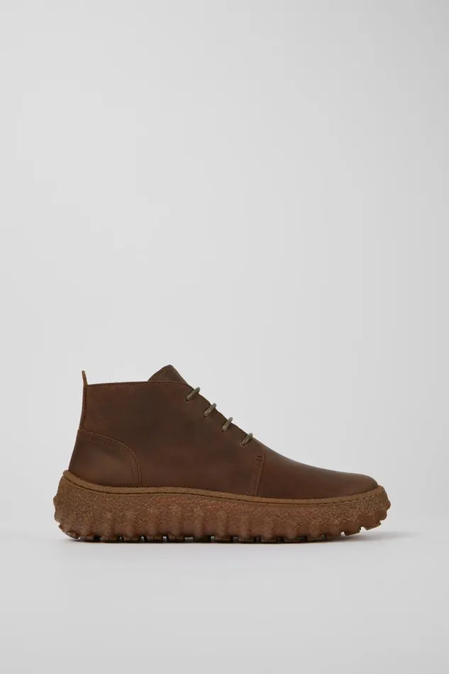 Ankle Boots Men Camper Ground MICHELIN Brown Lace Up Ankle Boot