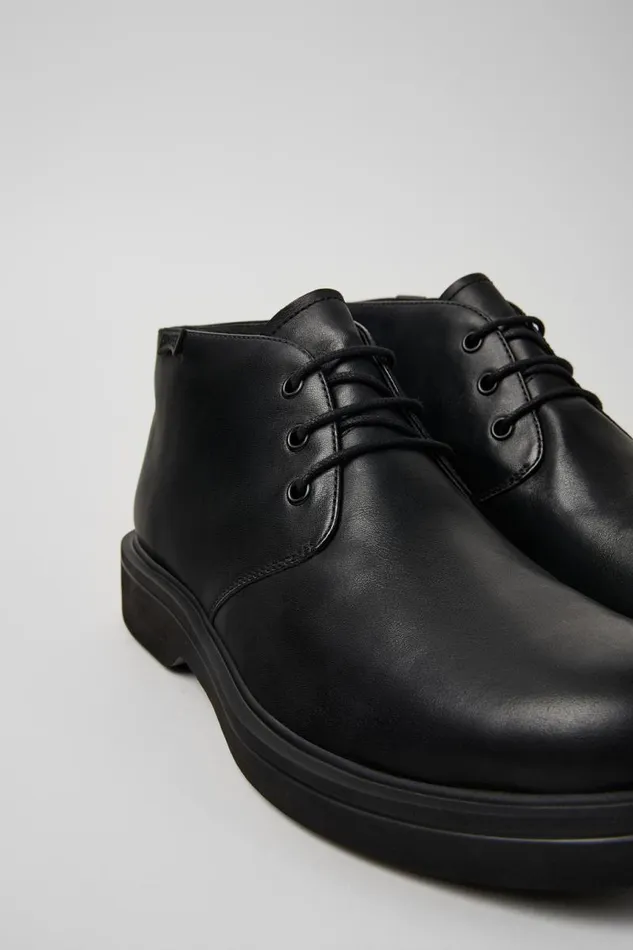 Ankle Boots Men Camper Norman Black Leather Ankle Boots