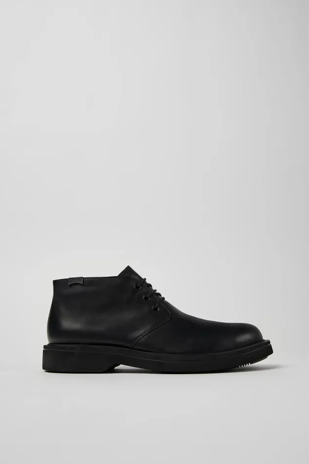 Ankle Boots Men Camper Norman Black Leather Ankle Boots