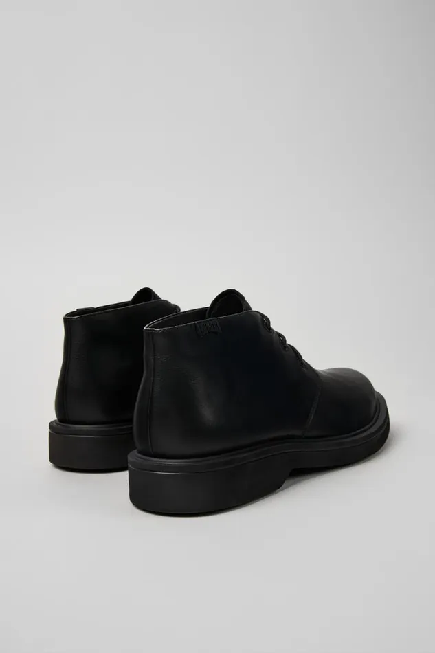 Ankle Boots Men Camper Norman Black Leather Ankle Boots