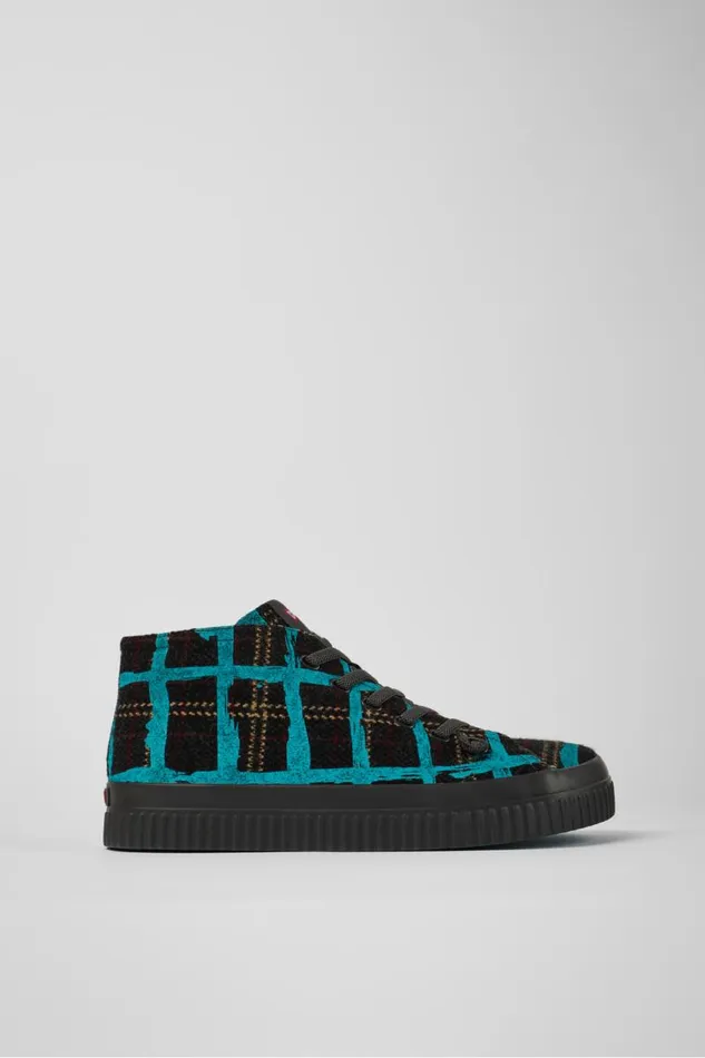 Ankle Boots Men Camper Peu Roda Blue Multicolored Recycled Wool Sneakers Ankle Boots Men Camper Peu Roda Blue Multicolored Recycled Wool Sneakers