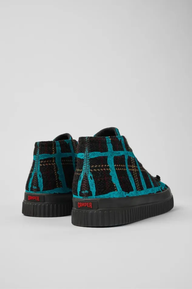 Ankle Boots Men Camper Peu Roda Blue Multicolored Recycled Wool Sneakers Ankle Boots Men Camper Peu Roda Blue Multicolored Recycled Wool Sneakers