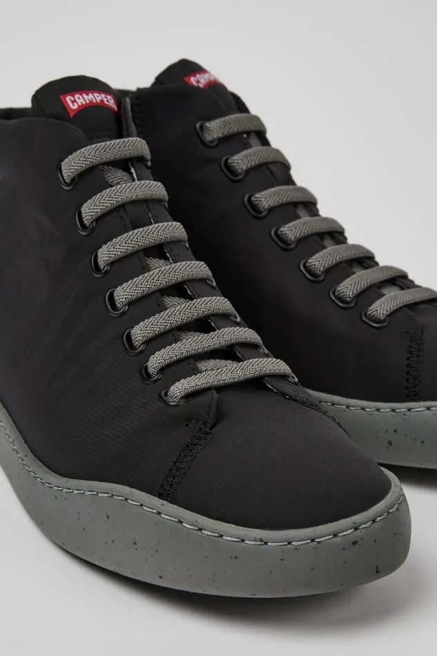 Ankle Boots Men Camper Peu Touring Black Recycled PET Sneaker Boots
