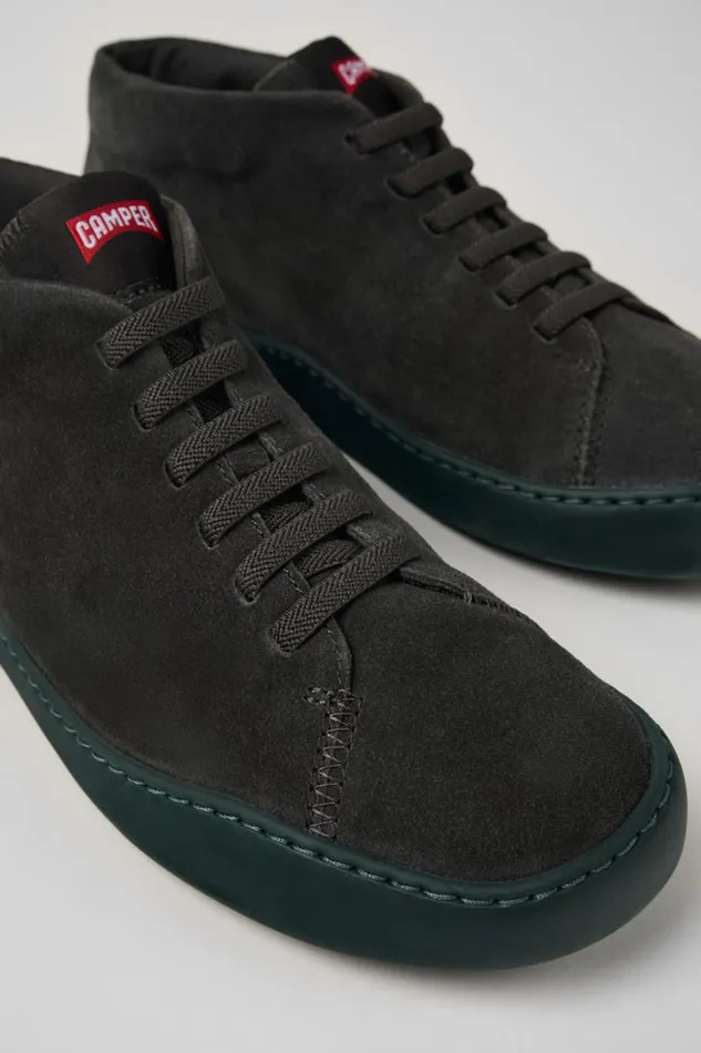 Ankle Boots Men Camper Peu Touring Gray Nubuck Sneakers