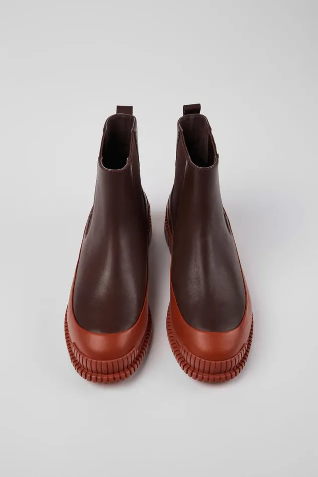 Ankle Boots Women Camper Pix Red And Brown Leather Chelsea Boots Ankle Boots Women Camper Pix Red And Brown Leather Chelsea Boots