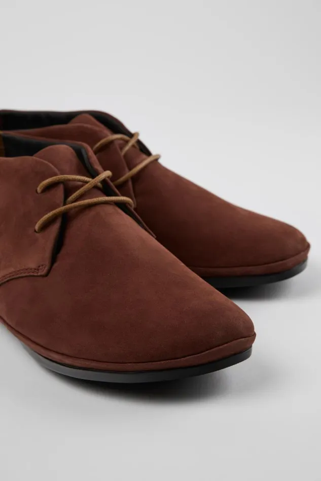 Ankle Boots Women Camper Right Brown Nubuck Ankle Boots