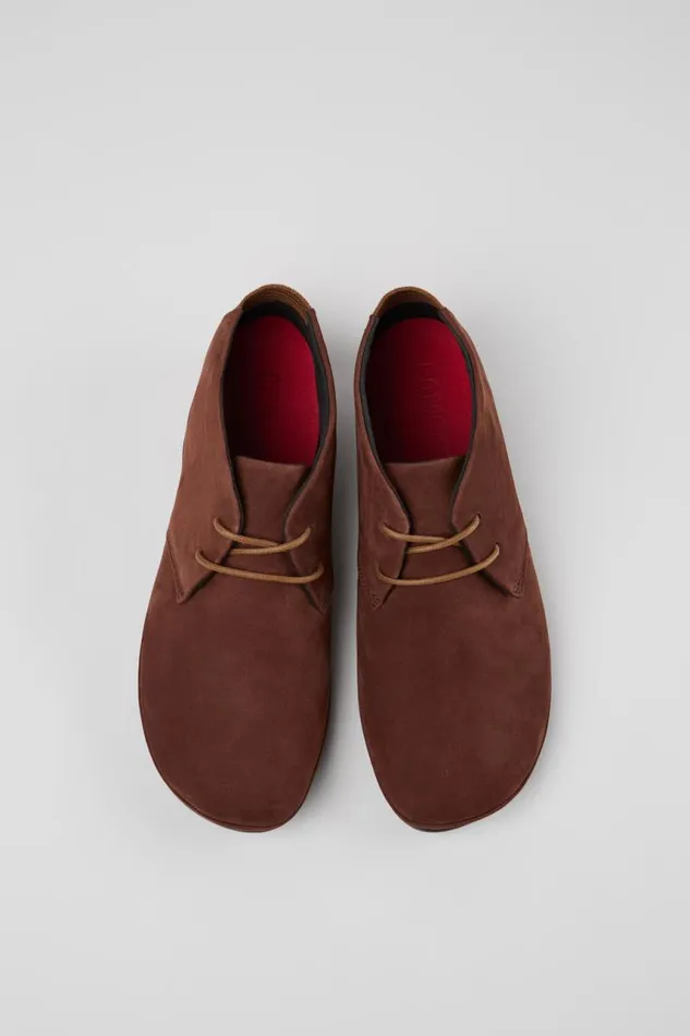 Ankle Boots Women Camper Right Brown Nubuck Ankle Boots